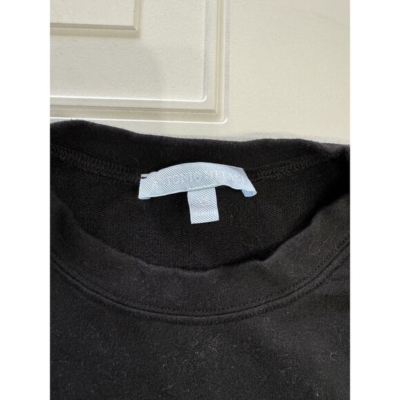 Antonio Melani Cropped Shoulder Padded Sweatshirt -Cotton Blend - Black XS - Picture 2 of 5